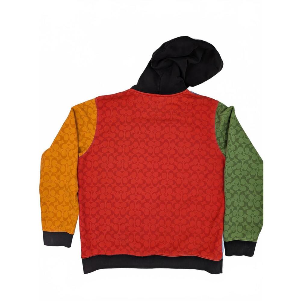 Coach Mens XL Signature Colorblock Hoodie Primary Color Logo - Picture 4 of 10